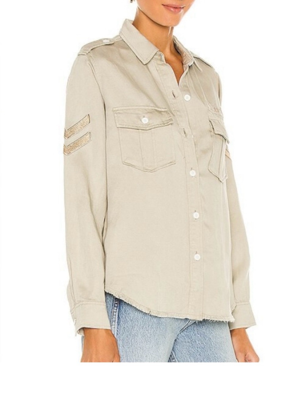Rails Beige Button-Down Utility Shirt